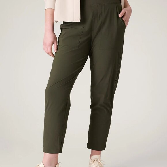 Athleta Brooklyn Mid Rise Ankle Utility Pant - Size 8 - Aspen Olive - Picture 3 of 9